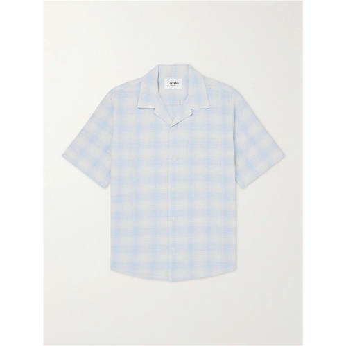 Corridor 男士 FW26 衬衫 Camp-Collar 格纹棉麻混纺