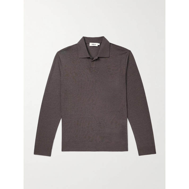 Altea Milano 男士 衬衫 Pierre 莱赛尔纤维棉混纺针织Polo衫