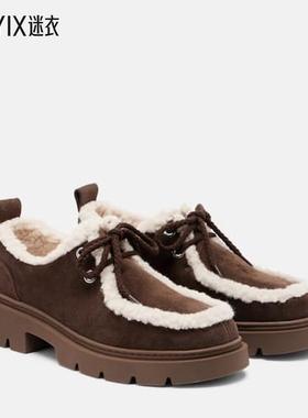 INUIKII 女款Mocabee 绒面革乐福鞋 迷衣时尚