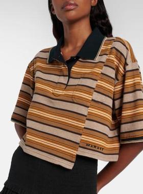 Isabel Marant Étoile 女士 上衣 Isalyne 条纹棉质Polo衫