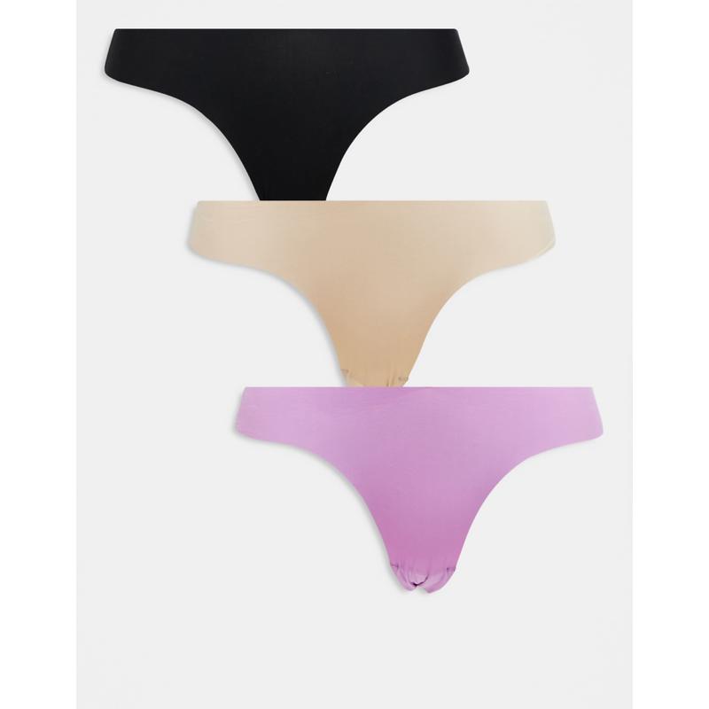 Cotton:on 女士 三角内裤 g-string 棉质无痕多彩内裤(三件套)