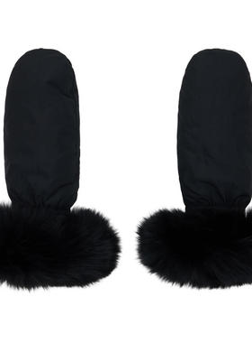 Yves Salomon 女士 手套 黑色