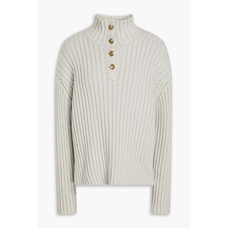 James Perse 女士 毛衣 罗纹棉混纺高领毛衣