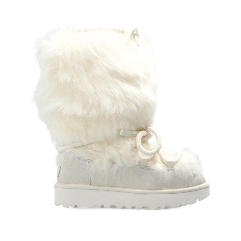 UGG Australia 女士 FW25 短靴 皮草边绑带靴子