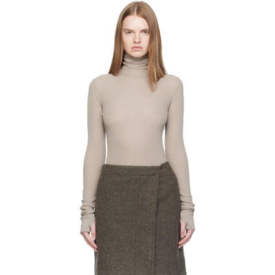 Lemaire 勒梅尔 女士 毛衣 灰褐色无接缝高领