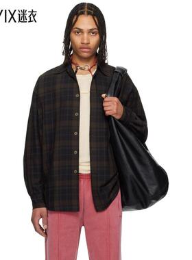 Our Legacy 男士 黑色 & 棕色 Borrowed 衬衫 迷衣时尚