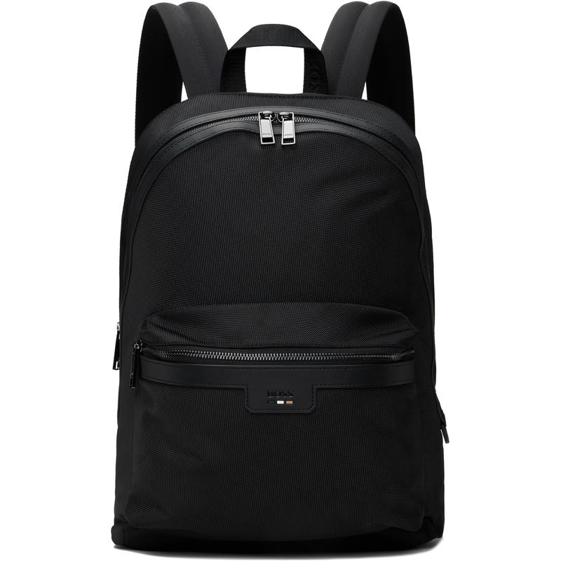 HUGO BOSS雨果博斯 男士 双肩包 黑色压花双肩包