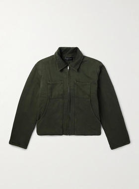 Les Tien 男士 SS25 夹克 灯芯绒饰边棉针织夹克