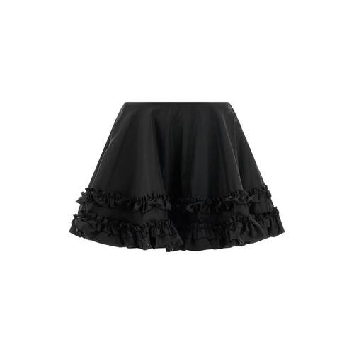Ganni 甘尼 女士 SS26 服装 'Duchesse Frill'... 尼龙迷你