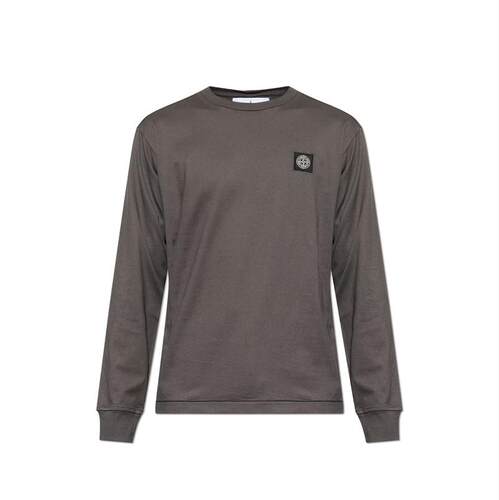 Stone Island 石头岛 男士 T恤 Stone Island 徽标贴饰长袖 T 恤