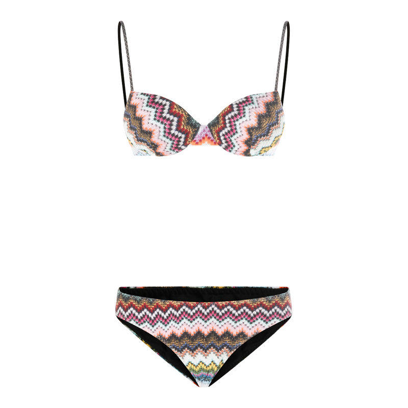 Missoni 米索尼 女士 SS26 比基尼 Missoni 像素化锯齿形半罩杯