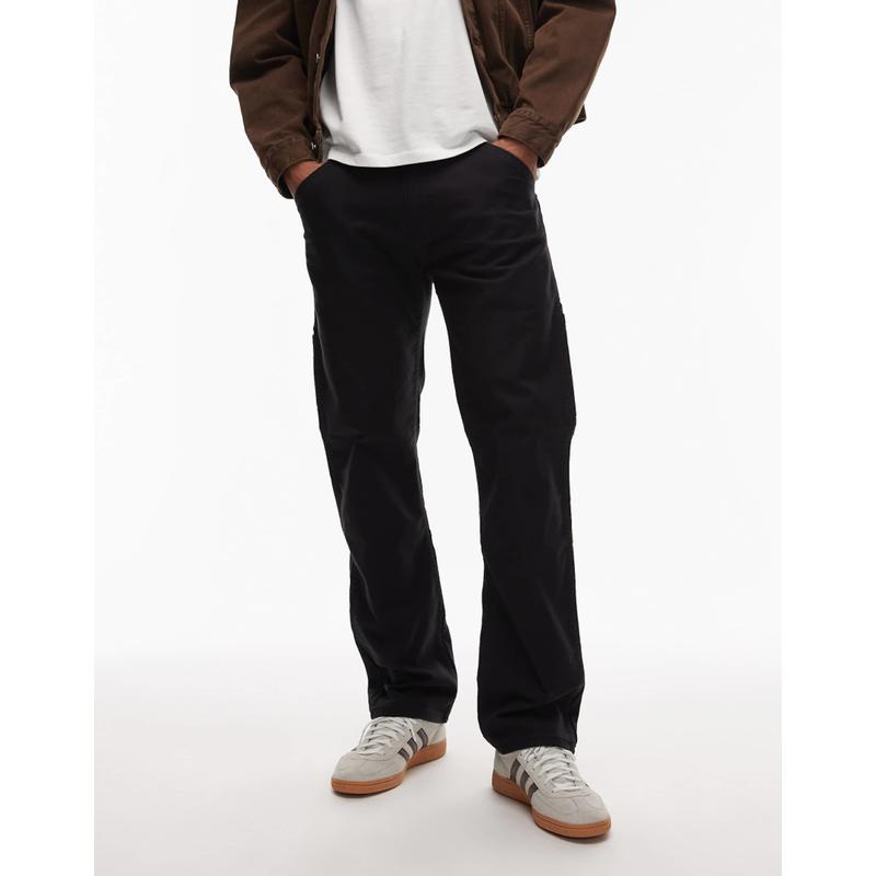 Levi's 男士 长裤 capsule 505 工装直筒帆布裤子(黑色)