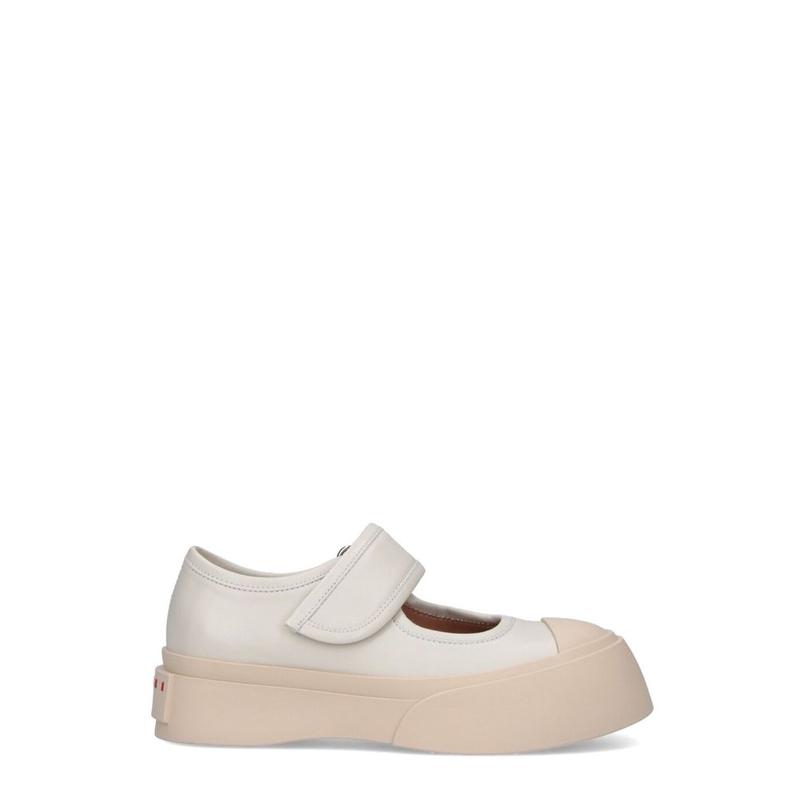 Marni 玛尼 女士 SS26 芭蕾鞋 米色玛丽珍鞋图片