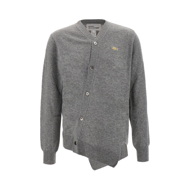 Comme des Garçons 男士 FW23 开衫 混纺灰色羊毛针织开衫