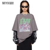 灰色 ĐẠN LỰU 女款 Deck 迷衣时尚 Double 恤