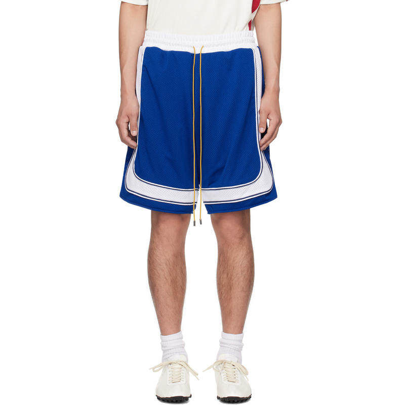 Rhude 男士 短裤 蓝色  白色 Como Basketball 短裤