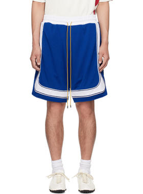 Rhude 男士 短裤 蓝色  白色 Como Basketball 短裤