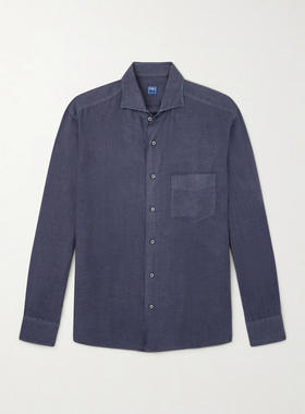 Fedeli 男士 SS26 衬衫 Phil 剪口领亚麻衬衫