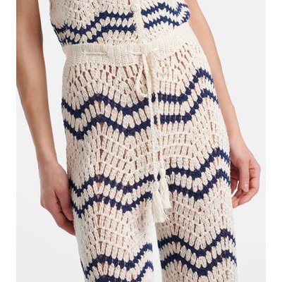 ANNA KOSTUROVA 女款水手式钩花棉质阔腿裤 迷衣时尚