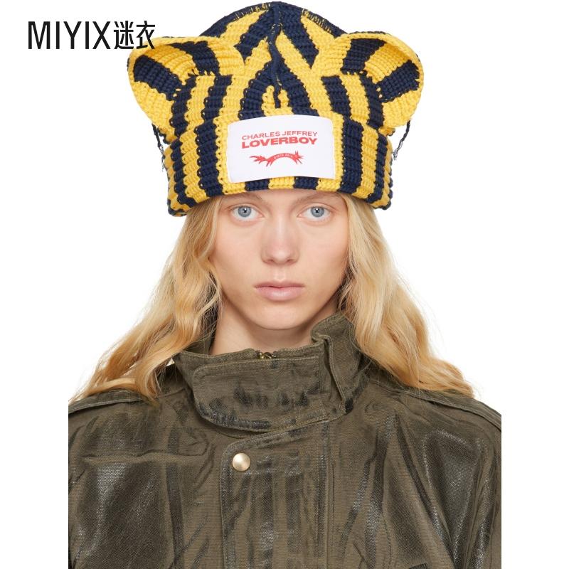 Charles Jeffrey Loverboy 女款黄色 & 海军蓝 Chunky Ears 毛线
