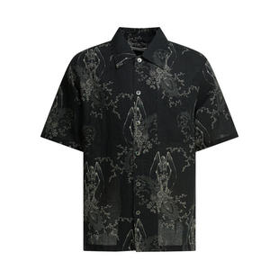 Our Legacy 男士 SS26 衬衫 DEATH 佩斯利印花黑色棉质