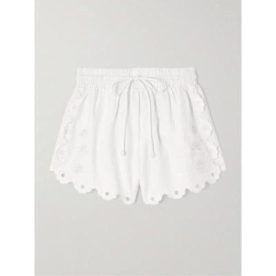 FARM Rio 女士 短裤 Richelieu 花瓣图案齿纹英格兰刺绣亚麻短裤