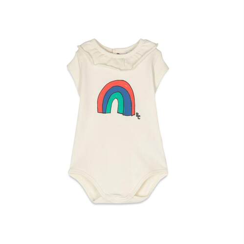Bobo Choses 婴儿 SS24 服装 彩虹皱褶衣领上衣童装
