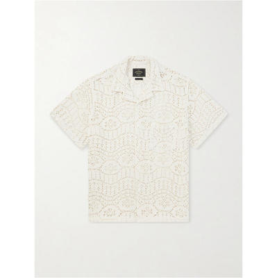 PORTUGUESE FLANNEL 男士 FW26 衬衫 Camp-Collar 钩花棉混纺