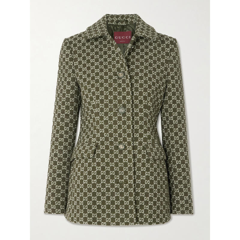 Gucci 女士 FW25 夹克 GG棉结子绒夹克