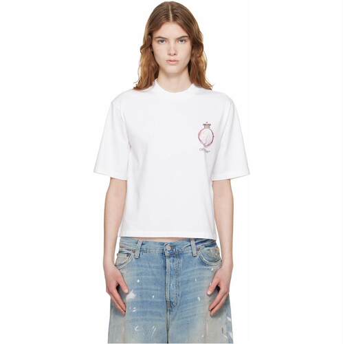 Off-White 女士 T恤 白色 Royal Crown Boxy