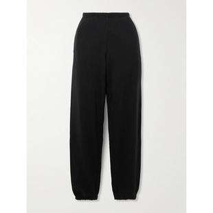 SKIMS 女士 CO 睡衣 Onyx 棉混纺抓绒长运动裤