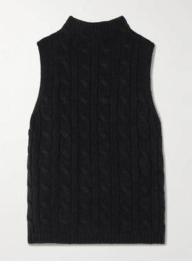 Arch4 女士 SS26 马甲 Cassie 粗线针织真丝有机羊绒混纺背心