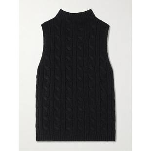 Cassie Arch4 马甲 SS26 粗线针织真丝有机羊绒混纺背心 女士