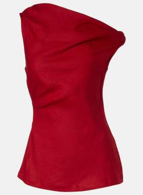 Faithfull the Brand 女士 背心 Suis 单肩亚麻上衣