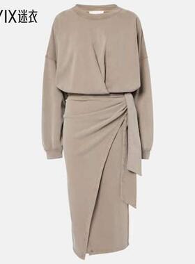 Isabel Marant Étoile 女款Sandrina 垂褶棉质中长连衣裙 迷衣时