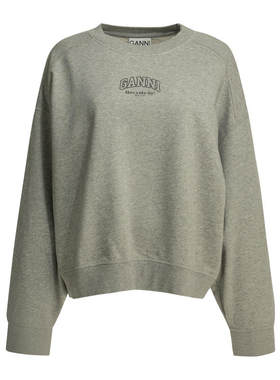 Ganni 甘尼 女士 FW26 卫衣 圆领带Logo
