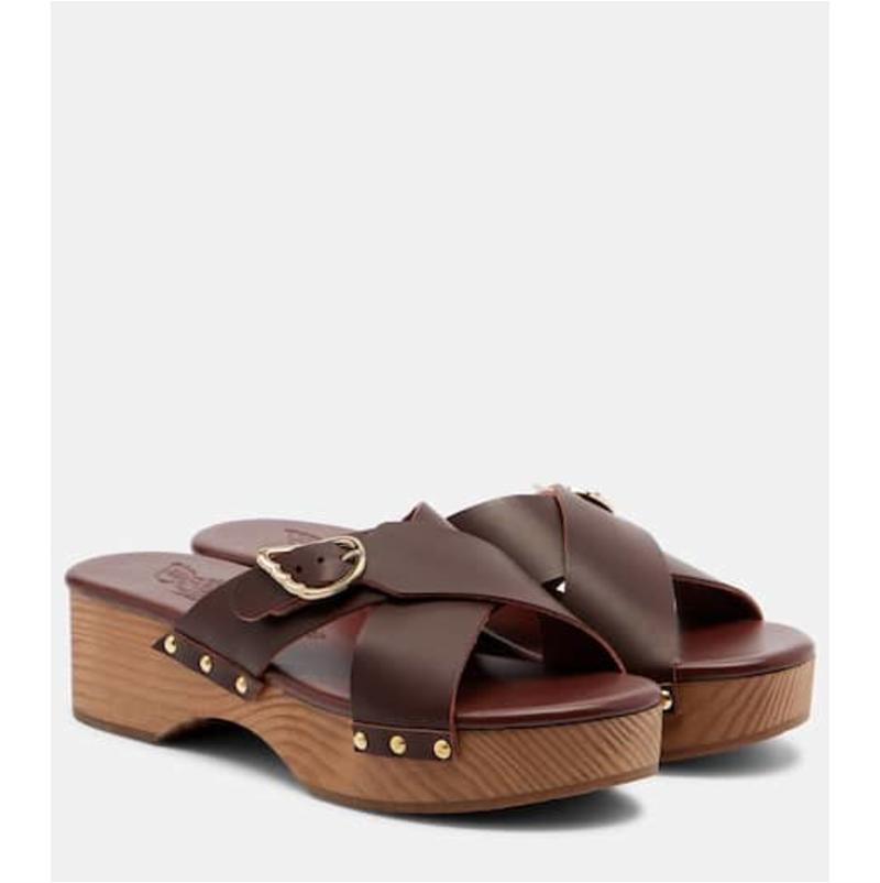 Ancient Greek Sandals 女士 凉鞋 Marilisa 皮质防水台 - 实物图