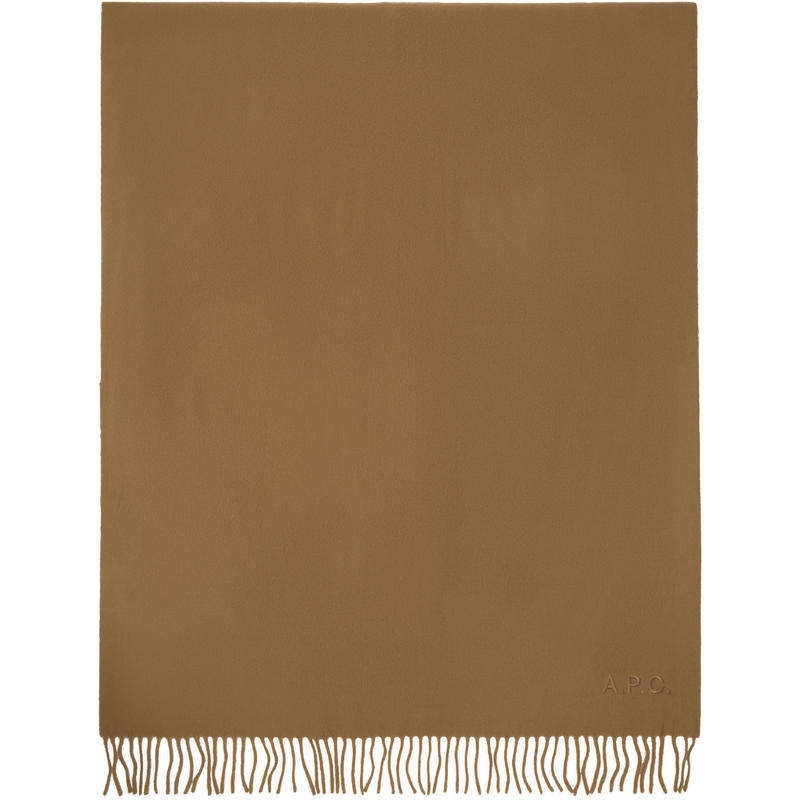 A.P.C. 女士 围巾 黄褐色 Alix Embroidered 围巾