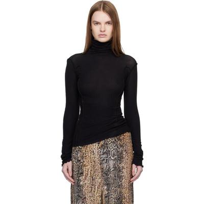 Baserange 女士 上衣 黑色 Omato 高领衫