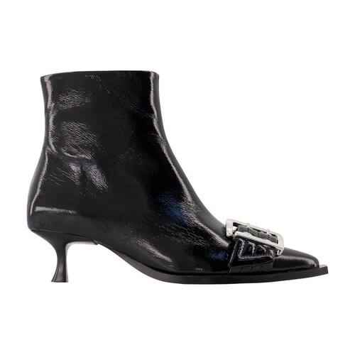 Ganni 甘尼 女士 FW26 靴子 搭扣低帮棉黑色