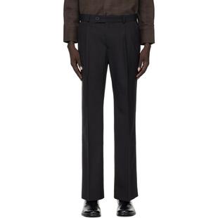 Ernest W. Baker 男士 长裤 黑色 Pleated Straight Fit