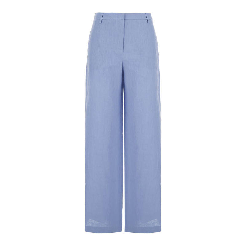 Plain 女士 SS25 长裤 浅蓝色高科技布织女士阔腿裤