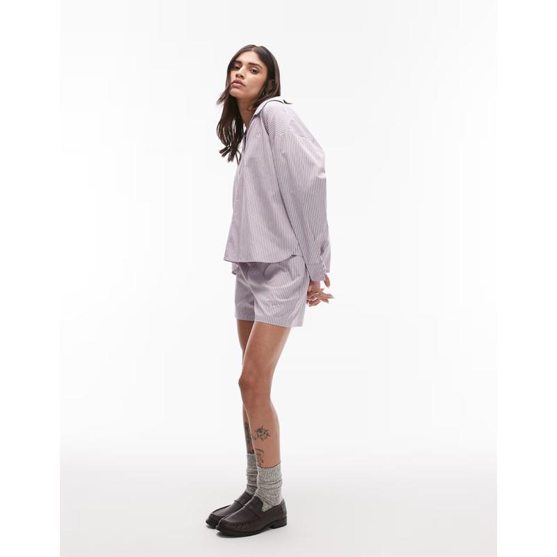 Résumé 女士 服装 Resume chuck on co-ord V领铜黄色条纹衫