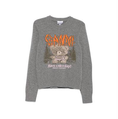 Ganni 甘尼 女士 FW26 毛衣 FOREST TEDDY 羊毛混纺