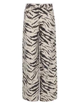 Ganni 甘尼 女士 FW26 牛仔长裤 CON STAMPA ANIMALIER 牛仔裤