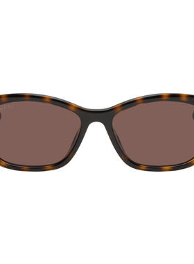 Gucci古驰女士 太阳镜 棕色 Hailey Round 太阳镜