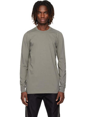 Rick Owens 男士 T恤 灰色 Temple Level 长袖 T 恤