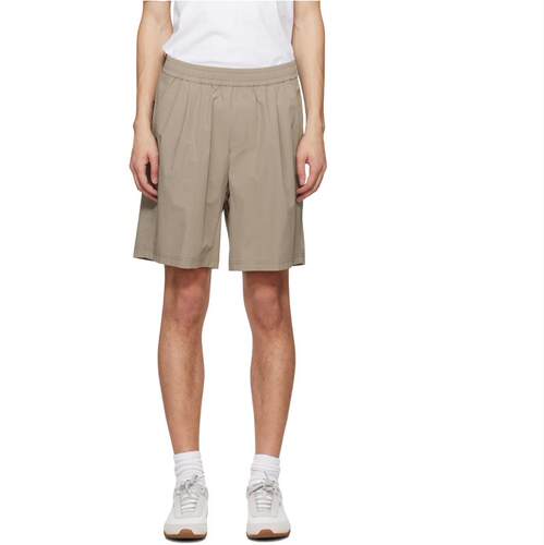 Boss 博斯 男士 短裤 灰褐色 Water-Repellent Micro-Waffle