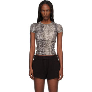 女士 T恤 Bead 恤 棕色 Baserange