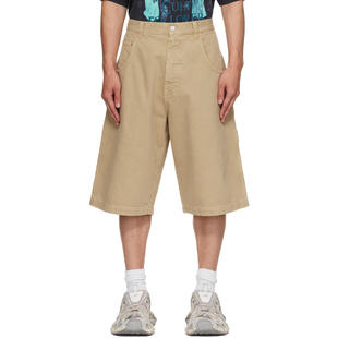 Vetements 维特萌 男士 牛仔短裤 驼色 Hip-Hop